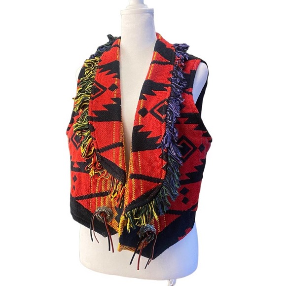 Vintage Jackets & Coats Vintage Southwest Mexican Blanket Vest
